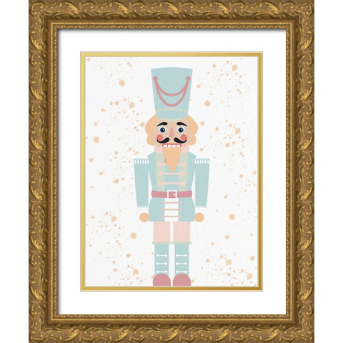 Pastel Nutcracker 1 Gold Ornate Wood Framed Art Print with Double Matting by Allen, Kimberly