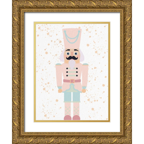 Pastel Nutcracker 2 Gold Ornate Wood Framed Art Print with Double Matting by Allen, Kimberly