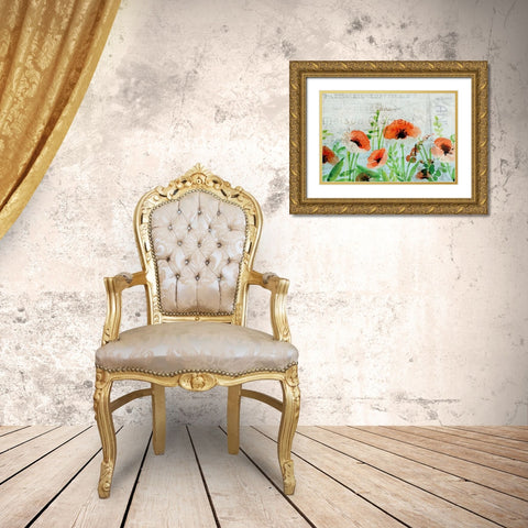 Paris In The Spring Gold Ornate Wood Framed Art Print with Double Matting by Allen, Kimberly