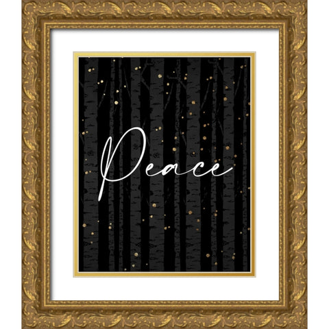 Peace Hope 1 Gold Ornate Wood Framed Art Print with Double Matting by Allen, Kimberly