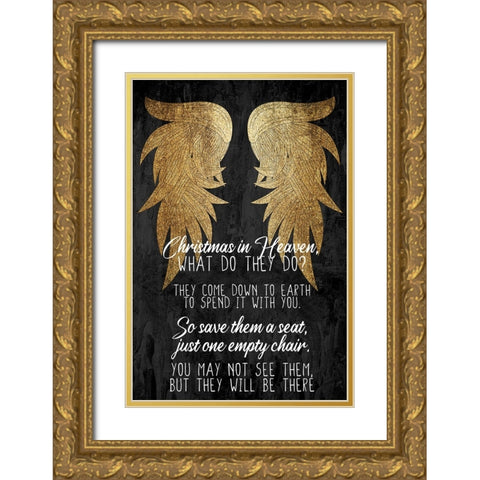 Christmas In Heaven Gold Ornate Wood Framed Art Print with Double Matting by Allen, Kimberly