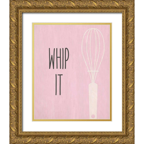 Whip It Gold Ornate Wood Framed Art Print with Double Matting by Allen, Kimberly