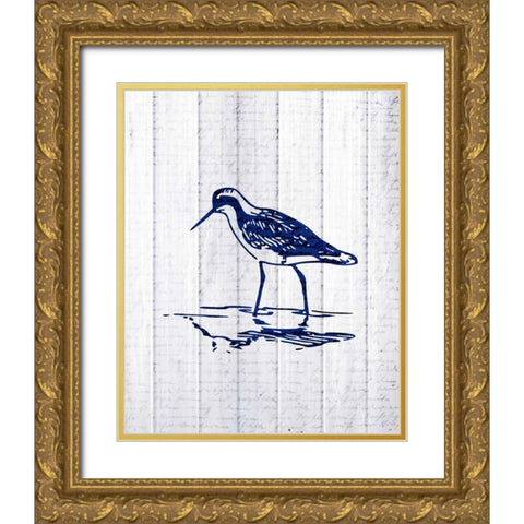 Seaside Wood 2 Gold Ornate Wood Framed Art Print with Double Matting by Allen, Kimberly