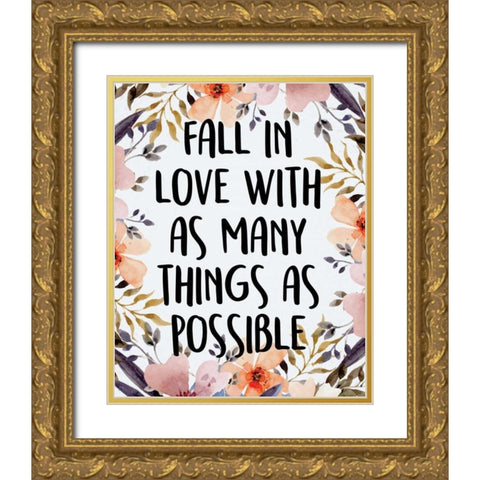 Wildflower Dreams 1 Gold Ornate Wood Framed Art Print with Double Matting by Allen, Kimberly