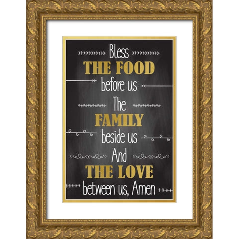 Amen Gold Ornate Wood Framed Art Print with Double Matting by Allen, Kimberly