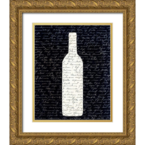 Wine on Black 2 Gold Ornate Wood Framed Art Print with Double Matting by Allen, Kimberly