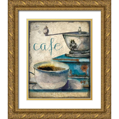 Cafe Latte 1 Gold Ornate Wood Framed Art Print with Double Matting by Allen, Kimberly
