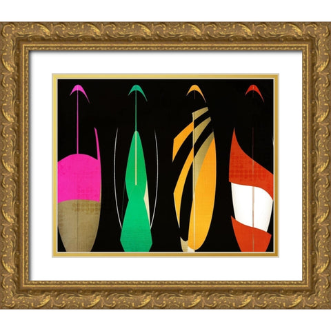 Going Surfing B Gold Ornate Wood Framed Art Print with Double Matting by Kimberly, Allen