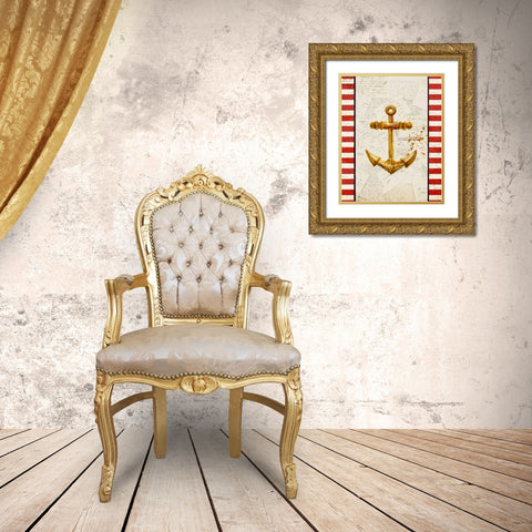 Postcards from the Sea 2 Gold Ornate Wood Framed Art Print with Double Matting by Allen, Kimberly