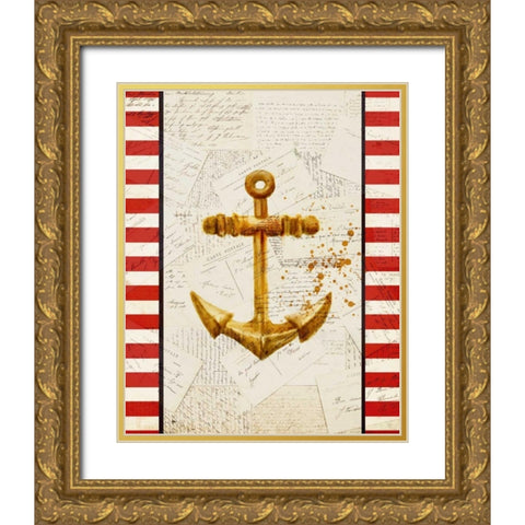 Postcards from the Sea 2 Gold Ornate Wood Framed Art Print with Double Matting by Allen, Kimberly