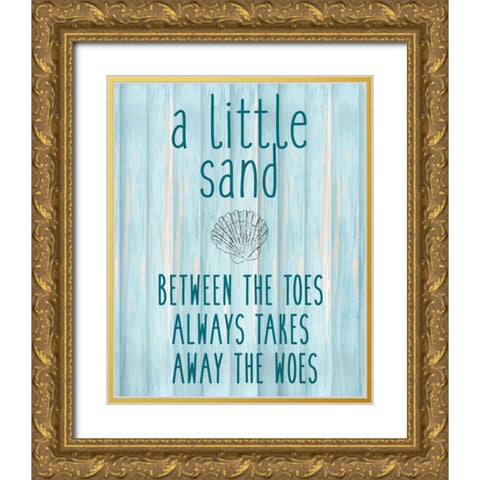 The Sand Gold Ornate Wood Framed Art Print with Double Matting by Allen, Kimberly