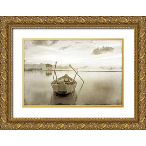 Sunrise on the Lake Gold Ornate Wood Framed Art Print with Double Matting by Allen, Kimberly