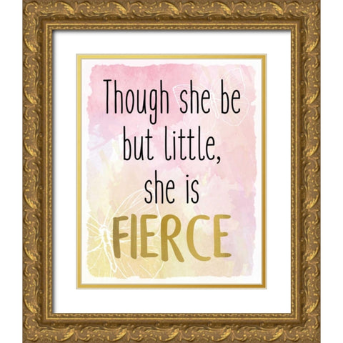 Fierce Gold Ornate Wood Framed Art Print with Double Matting by Allen, Kimberly