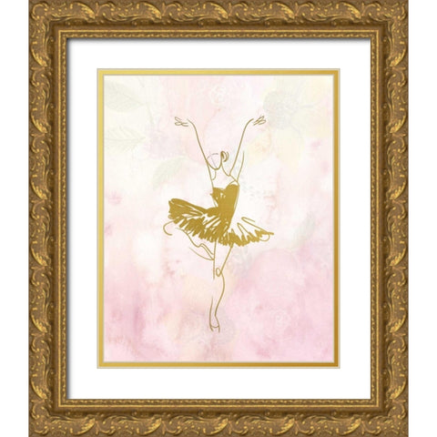 Movement 1 Gold Ornate Wood Framed Art Print with Double Matting by Allen, Kimberly