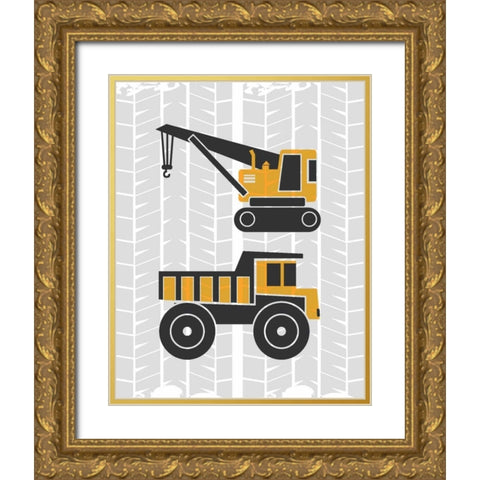 Build Explore 1 Gold Ornate Wood Framed Art Print with Double Matting by Allen, Kimberly