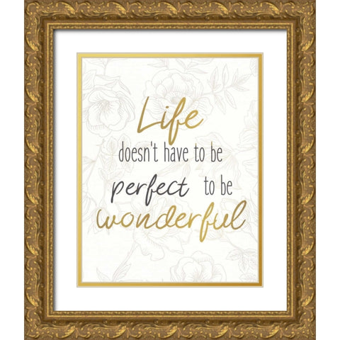 Perfect 1 Gold Ornate Wood Framed Art Print with Double Matting by Allen, Kimberly