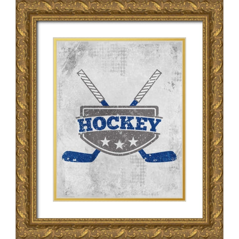 Lets Play 1 Gold Ornate Wood Framed Art Print with Double Matting by Allen, Kimberly