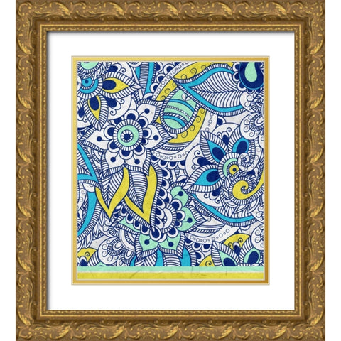 Color Me Gold Ornate Wood Framed Art Print with Double Matting by Allen, Kimberly