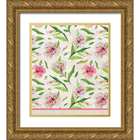 Pink Day Gold Ornate Wood Framed Art Print with Double Matting by Allen, Kimberly