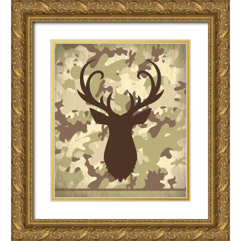 Lets go Hunting Gold Ornate Wood Framed Art Print with Double Matting by Allen, Kimberly