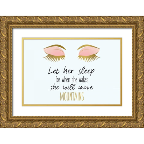 Let her Sleep Gold Ornate Wood Framed Art Print with Double Matting by Allen, Kimberly