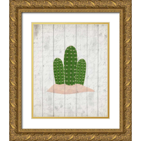 Cactus 2 Gold Ornate Wood Framed Art Print with Double Matting by Allen, Kimberly