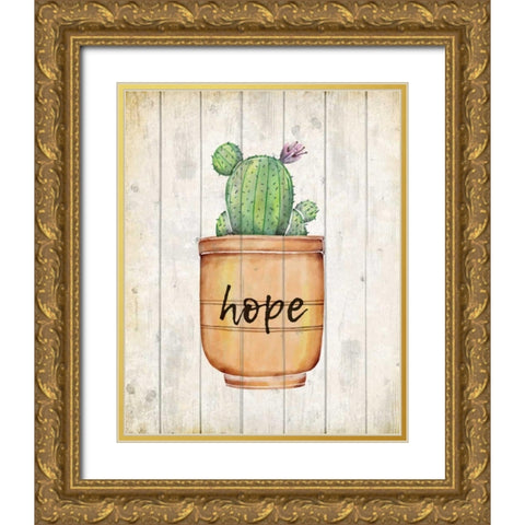 Desert Life Hope Gold Ornate Wood Framed Art Print with Double Matting by Allen, Kimberly