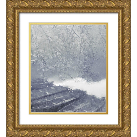 Docked Gold Ornate Wood Framed Art Print with Double Matting by Kimberly, Allen