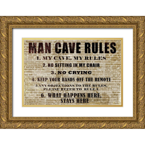 My Rules 2 Gold Ornate Wood Framed Art Print with Double Matting by Kimberly, Allen