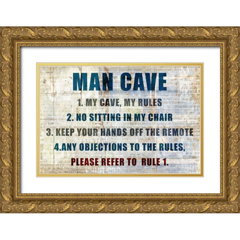 My Rules Gold Ornate Wood Framed Art Print with Double Matting by Kimberly, Allen