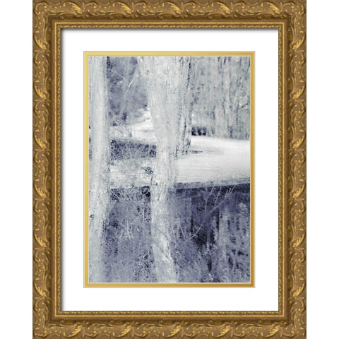 Through the Trees A Gold Ornate Wood Framed Art Print with Double Matting by Kimberly, Allen