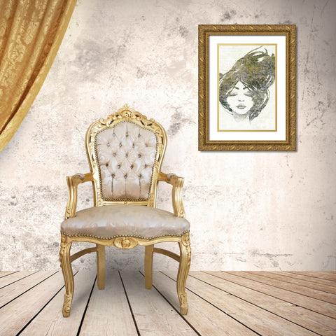 Golden Dreams 2 Gold Ornate Wood Framed Art Print with Double Matting by Kimberly, Allen