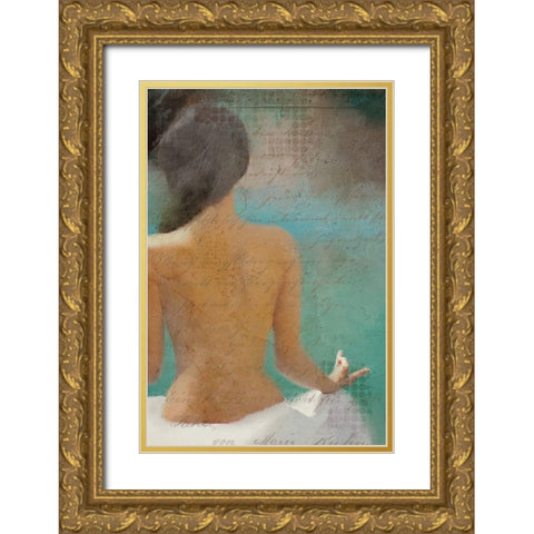 Morning Calm Gold Ornate Wood Framed Art Print with Double Matting by Kimberly, Allen