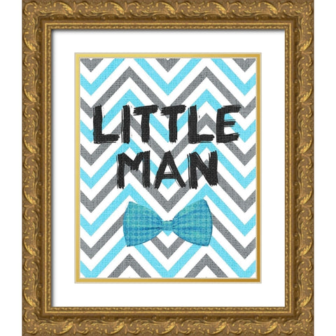 Little Man 2 Gold Ornate Wood Framed Art Print with Double Matting by Kimberly, Allen