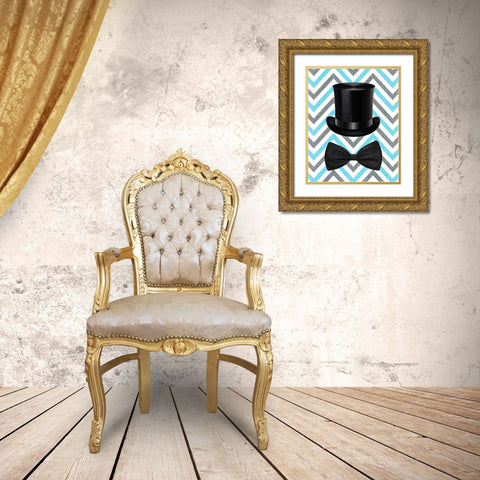 Little Man 3 Gold Ornate Wood Framed Art Print with Double Matting by Kimberly, Allen