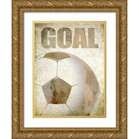 Goal Gold Ornate Wood Framed Art Print with Double Matting by Kimberly, Allen