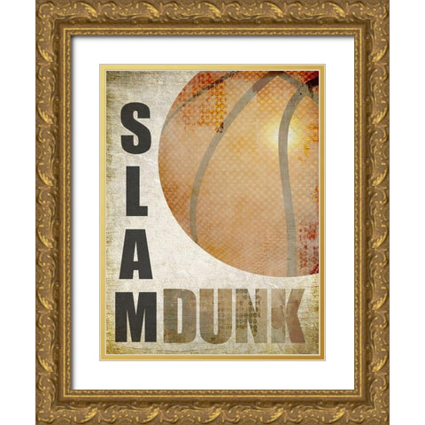 Slam Dunk Gold Ornate Wood Framed Art Print with Double Matting by Kimberly, Allen