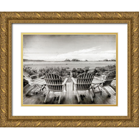 On the Deck Gold Ornate Wood Framed Art Print with Double Matting by Kimberly, Allen