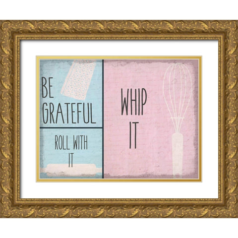 Whip It Gold Ornate Wood Framed Art Print with Double Matting by Kimberly, Allen