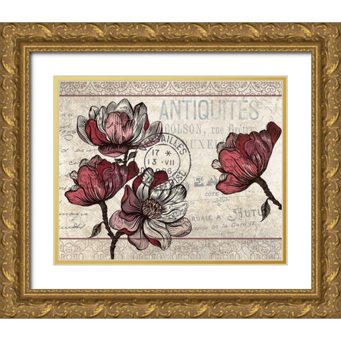 Magnolia Series 2 Gold Ornate Wood Framed Art Print with Double Matting by Kimberly, Allen