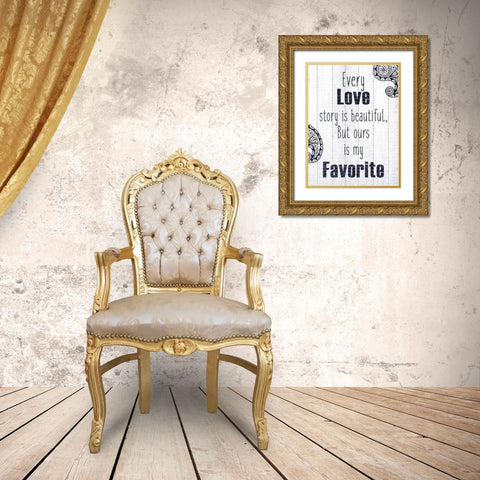 Always Love 1 Gold Ornate Wood Framed Art Print with Double Matting by Kimberly, Allen