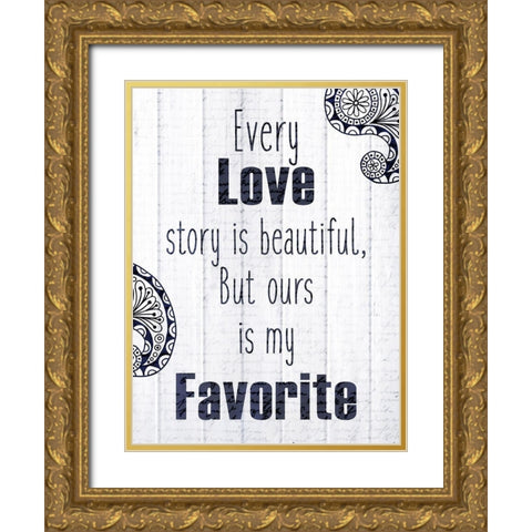 Always Love 1 Gold Ornate Wood Framed Art Print with Double Matting by Kimberly, Allen