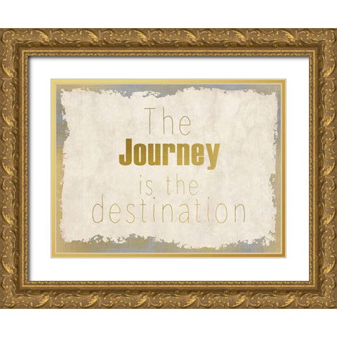 LIfes Journey 1 Gold Ornate Wood Framed Art Print with Double Matting by Kimberly, Allen