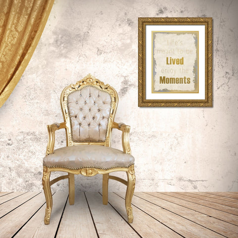 LIfes Journey 3b Gold Ornate Wood Framed Art Print with Double Matting by Kimberly, Allen
