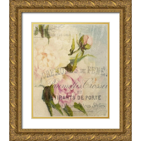 Summer Blooming Series B Gold Ornate Wood Framed Art Print with Double Matting by Kimberly, Allen
