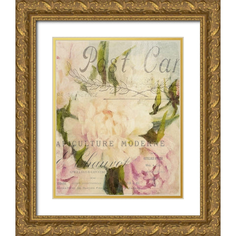 Summer Blooming Series C Gold Ornate Wood Framed Art Print with Double Matting by Kimberly, Allen