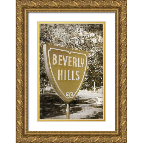 Beverly Hills Gold Ornate Wood Framed Art Print with Double Matting by Kimberly, Allen