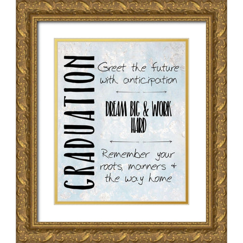 Graduation Gold Ornate Wood Framed Art Print with Double Matting by Kimberly, Allen