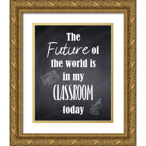 My Classroom 2 Gold Ornate Wood Framed Art Print with Double Matting by Kimberly, Allen
