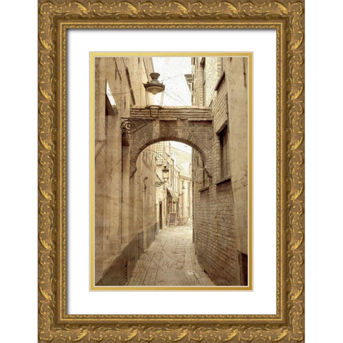 Old World 1 Gold Ornate Wood Framed Art Print with Double Matting by Kimberly, Allen